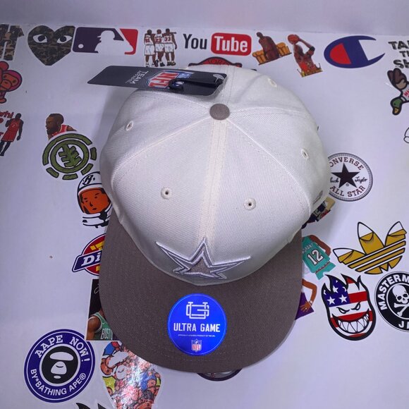 Dallas Cowboys Hat Flat Brim Adjustable Snapback NFL OSFA Cream & Beige NEW NWT - Picture 12 of 14